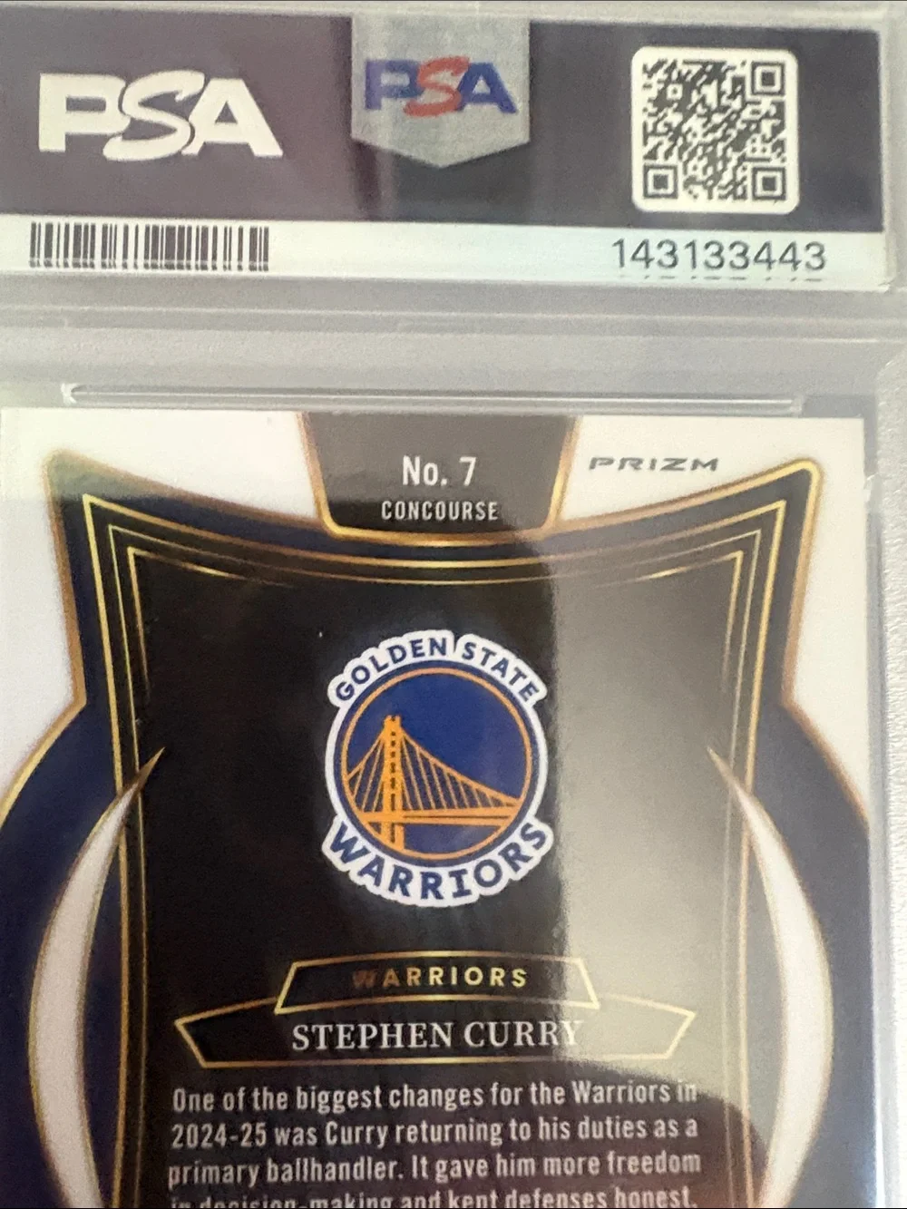 2024 Panini Select Stephen Curry Disco PSA 9